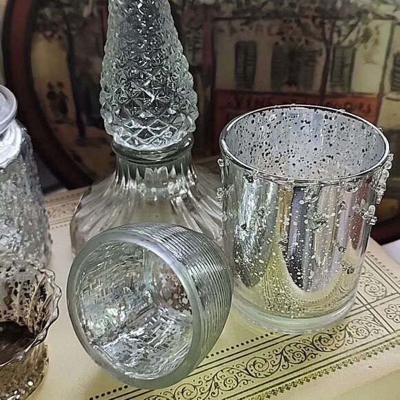 Pottery Barn Candlestick Included In Set Of 5 Heights/Textures #4D Holiday Glow - Picture 8 of 8